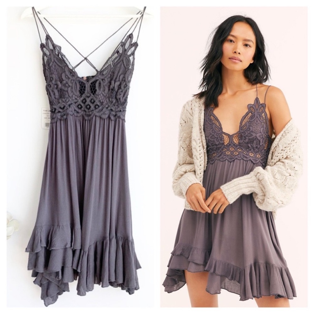 Free People Purple Lace Dress